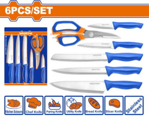WADFOW ΣΕΤ ΨΑΛΙΔΙ + ΜΑΧΑΙΡΙΑ ΚΟΥΖΙΝΑΣ 6ΤΕΜ (WKK2K61)