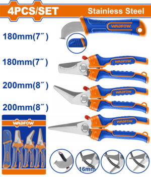 WADFOW ΣΕΤ ΨΑΛΙΔΙΑ + ΜΑΧΑΙΡΙ ΗΛΕΚΤΡΟΛΟΓΩΝ 4ΤΕΜ (WSX8644)