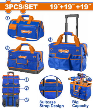 WADFOW ΣΕΤ ΤΣΑΝΤΕΣ ΕΡΓΑΣΙΑΣ 19" 3TEM (WTGR103)