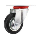 Ρόδα μαύρη  75mm 50kg ρόδα φρένο