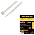 Δεματικό καλωδίων 3.6X150mm Cresman άσπρο 100 τεμάχια