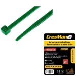 Δεματικό καλωδίων 4.8X250mm Cresman πράσινο 100 τεμάχια