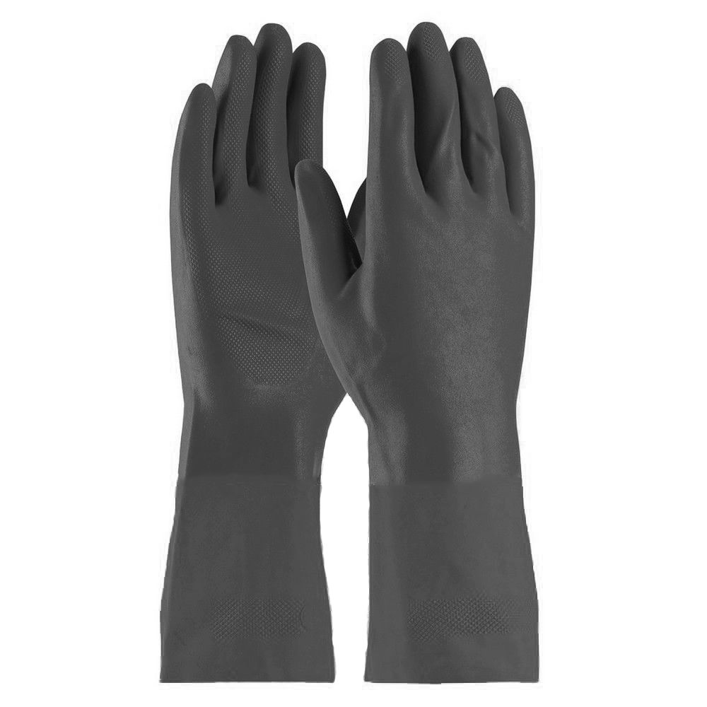 02-03-05-08-011 Γάντια μαύρα latex 200g XL 35cm - Image 1