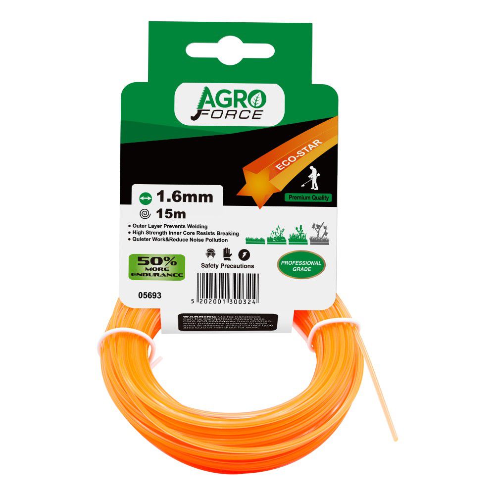09-12-02-08-018 Μεσινέζα Agroforce αστεράκι 1.6mm 15m - Image 1