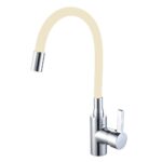 Μπαταρία αναμεικτική Cresman melia κουζίνας εύκαμπτη μπεζ black series