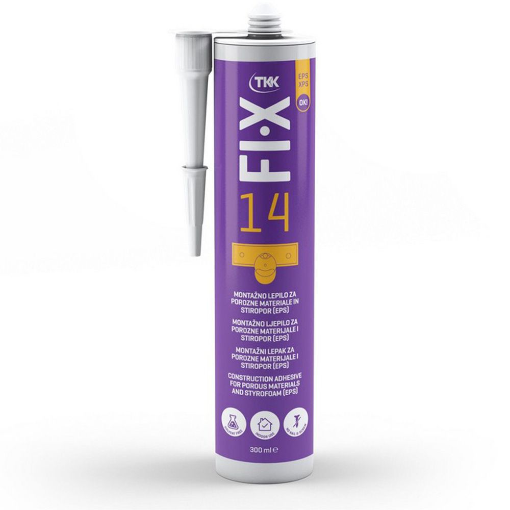 13-01-05-08-015 Μονταζόκολλα νερού φύσιγγα 300ml Tkk fix14 155897 - Image 1