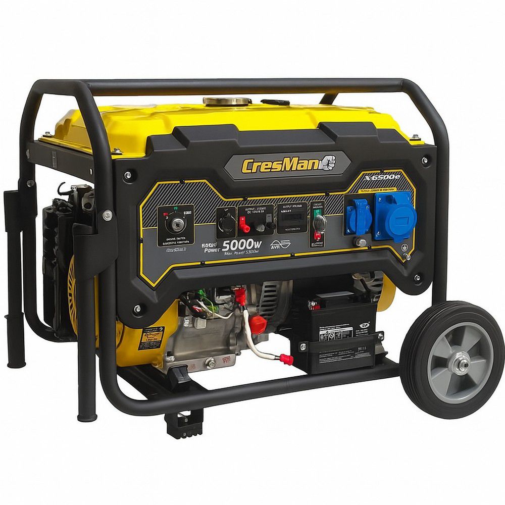 17-02-01-01-004 Γεννήτρια βενζίνης 6.5kVA Cresman x-6500e με μίζα - Image 1