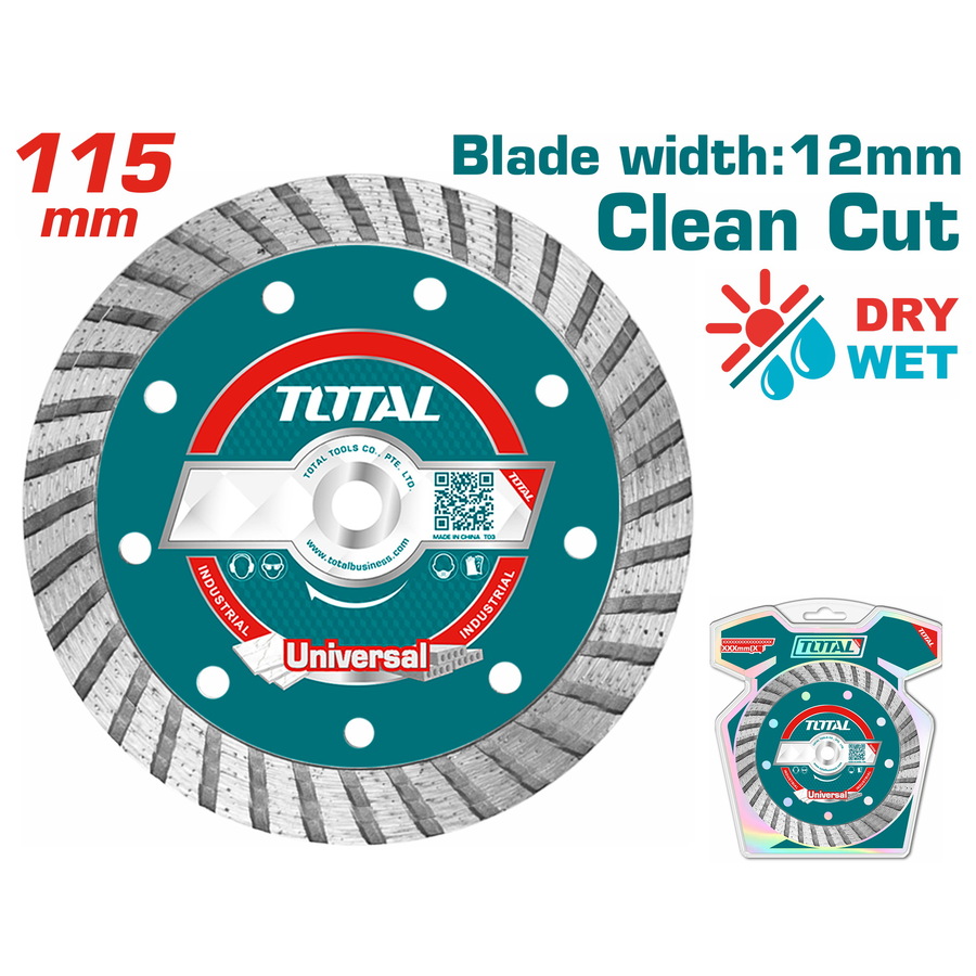 TAC2131151 TOTAL ΔΙΑΜΑΝΤΟΔΙΣΚΟΣ UNIVERSAL TURBO 115 Χ 22.2mm (TAC2131151) - Image 1