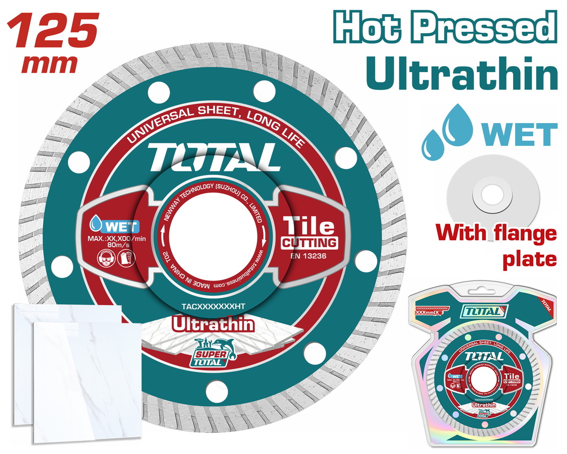 TAC2131251HT TOTAL ΔΙΑΜΑΝΤΟΔΙΣΚΟΣ UNIVERSAL ΥΓΡΑΣ ΚΑΙ ΞΗΡΑΣ ΚΟΠΗΣ 125 Χ 22.2mm Χ 1.2mm ΛΕΠΤΟΣ (TAC2131251HT) - Image 1