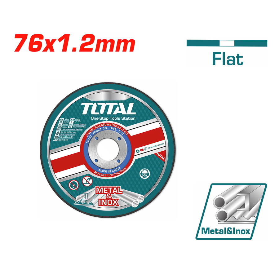 TAC30176 TOTAL ΔΙΣΚΟΣ ΚΟΠΗΣ INOX / ΜΕΤΑΛΛΟΥ 76mm X 1.2mm ΓΙΑ TAGLI76017 (TAC30176) - Image 1
