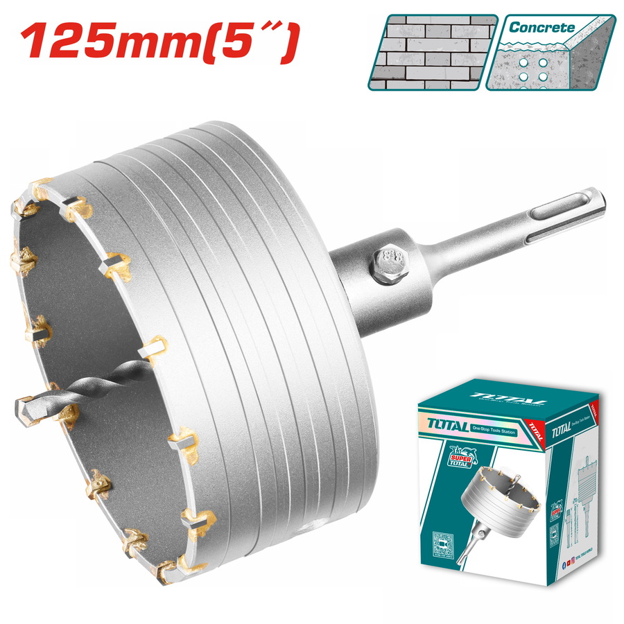 TAC4301251 TOTAL ΔΙΑΜΑΝΤΟΚΟΡΩΝΑ ΜΠΕΤΟΥ SDS - PLUS 125mm (TAC4301251) - Image 1