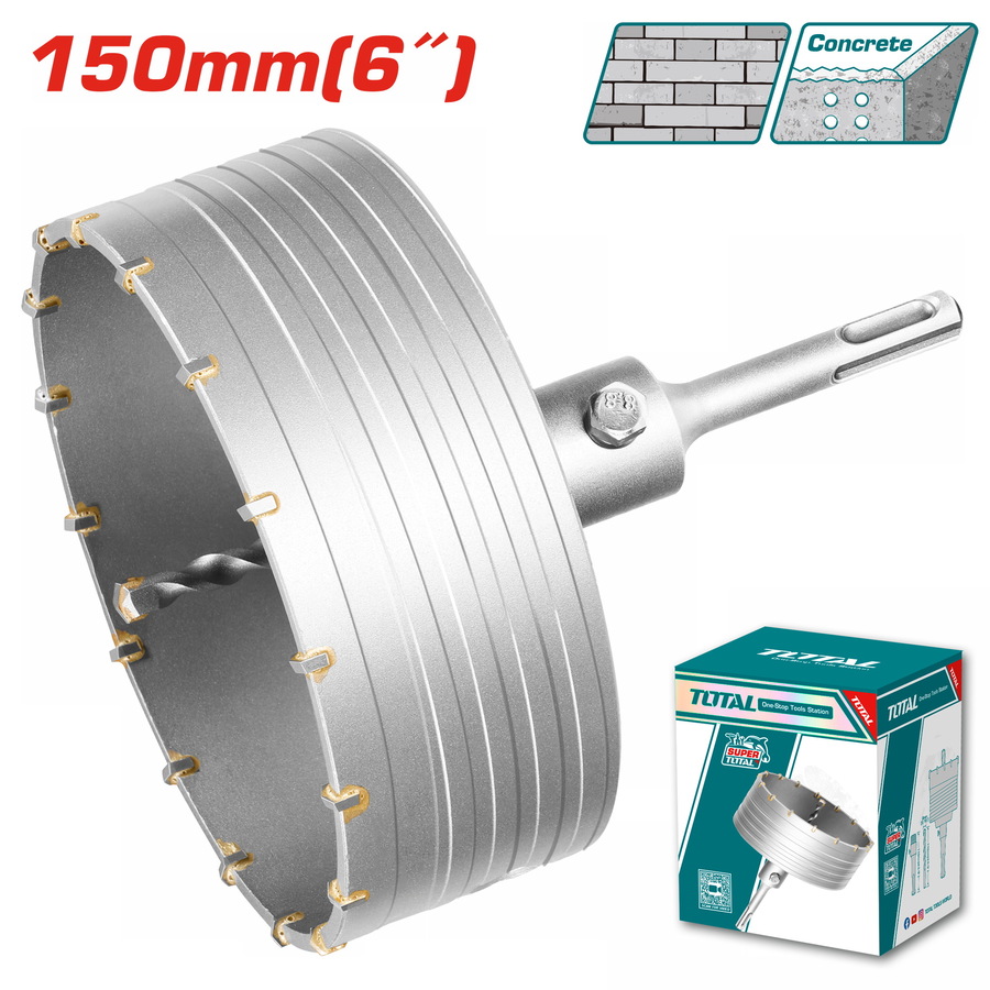 TAC4301501 TOTAL ΔΙΑΜΑΝΤΟΚΟΡΩΝΑ ΜΠΕΤΟΥ SDS - PLUS 150mm (TAC4301501) - Image 1