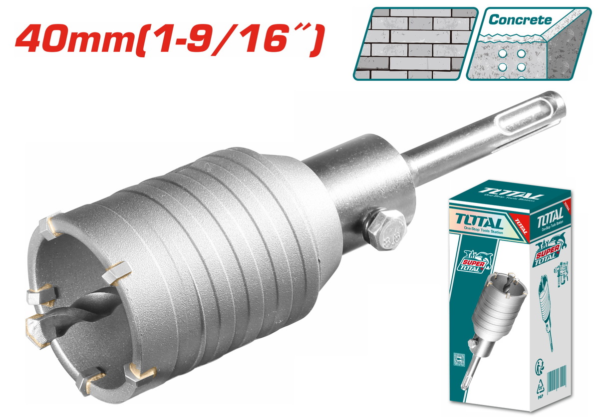 TAC430401 TOTAL ΔΙΑΜΑΝΤΟΚΟΡΩΝΑ ΜΠΕΤΟΥ SDS - PLUS 40mm (TAC430401) - Image 1