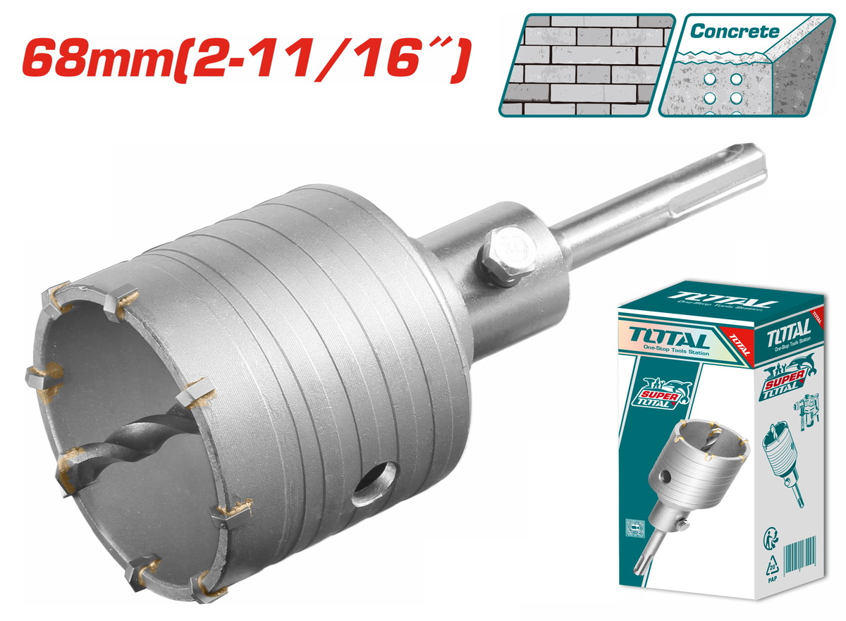 TAC430681 TOTAL ΔΙΑΜΑΝΤΟΚΟΡΩΝΑ ΜΠΕΤΟΥ SDS - PLUS 68mm (TAC430681) - Image 1