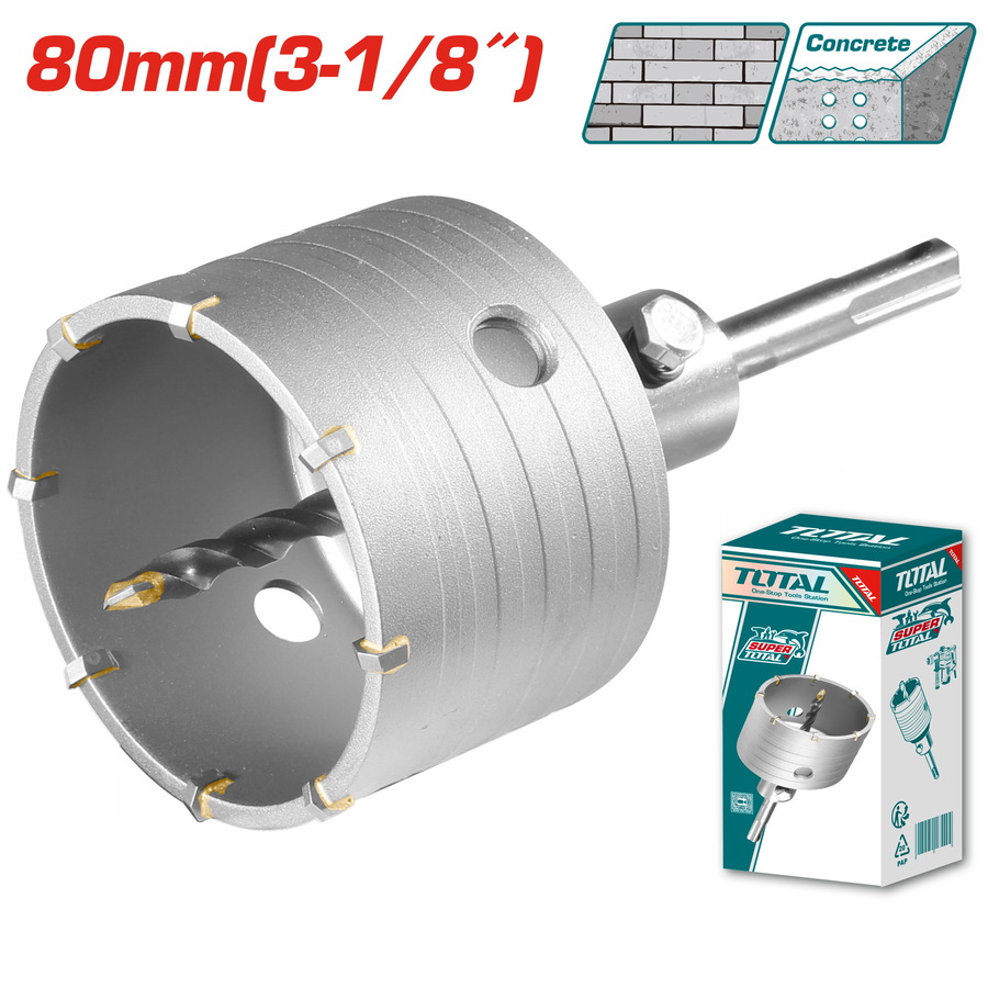 TAC430801 TOTAL ΔΙΑΜΑΝΤΟΚΟΡΩΝΑ ΜΠΕΤΟΥ SDS - PLUS 80mm (TAC430801) - Image 1