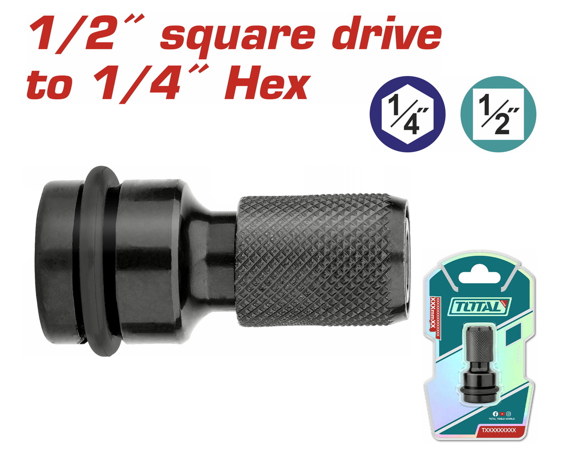 TAC60501 TOTAL ΑΝΤΑΠΤΟΡΑΣ ΜΕ ΥΠΟΔΟΧΗ 1/2" ΚΑΙ ΕΞΟΔΟ 1/4" (TAC60501) - Image 1