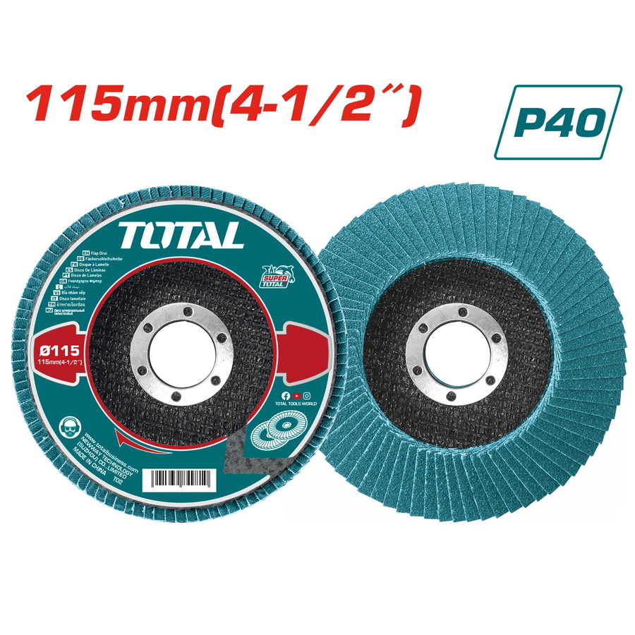 TAC641151 TOTAL ΠΟΛΥΠΤΕΡΟ ΓΥΑΛΙΣΜΑΤΟΣ 115mm P40 ΓΙΑ ΙΝΟΧ (TAC641151) - Image 1
