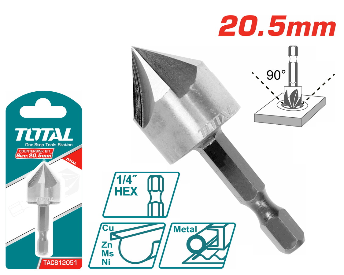TAC812051 TOTAL ΦΡΕΖΟΤΡΥΠΑΝΟ ΜΕΤΑΛΛΟΥ 20.5mm (TAC812051) - Image 1