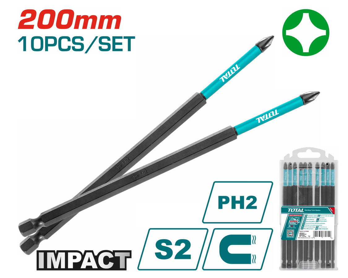 TACIM16PH285 TOTAL ΜΥΤΕΣ ΜΑΓΝΗΤΙΚΕΣ ΜΑΥΡΕΣ ΡH2 200mm 10ΤΕΜ (TACIM16PH285) - Image 1