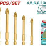 TOTAL ΣΕΤ ΤΡΥΠΑΝΙΑ ΓΥΑΛΙΟΥ 5ΤΕΜ (TACSD7256)