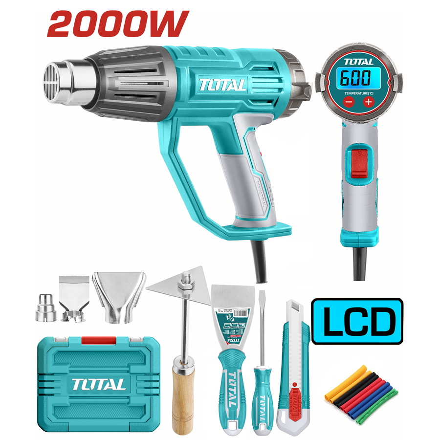 TB200561 TOTAL ΕΠΑΓΓ. ΠΙΣΤΟΛΙ ΘΕΡΜΟΥ ΑΕΡΑ 2.000W LCD ΣΕ ΒΑΛΙΤΣΑ (TB200561) - Image 1