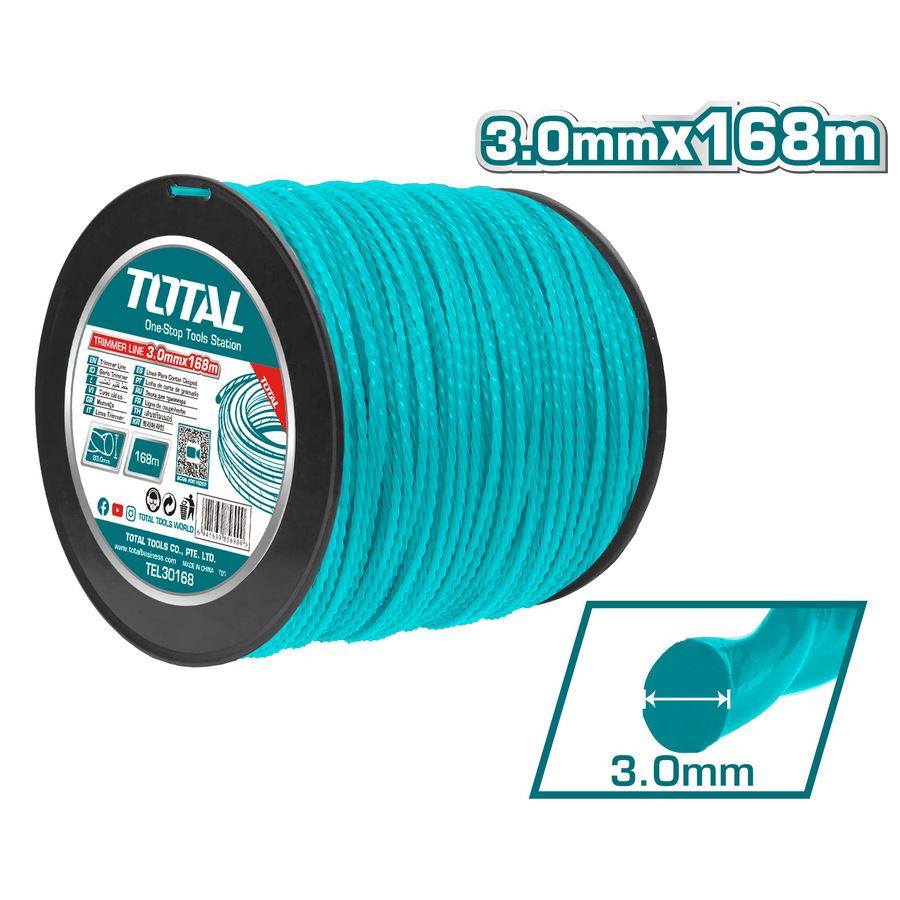 TEL30168 TOTAL ΜΕΣΙΝΕΖΑ ΕΛΙΚΟΕΙΔΗΣ ΣΕ ΚΑΡΟΥΛΙ 3mm - 168m (TEL30168) - Image 1