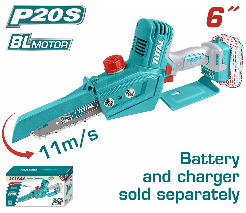 TGSLI2068 TOTAL ΕΠΑΓΓ. ΑΛΥΣΟΠΡΙΟΝΟ ΚΛΑΔ ΜΠΑΤ. Li-ion 20V / 6" ΧΩΡΙΣ ΜΠΑΤΑΡΙΑ & ΦΟΡΤΙΣΤΗ BL Motor (TGSLI2068) - Image 1