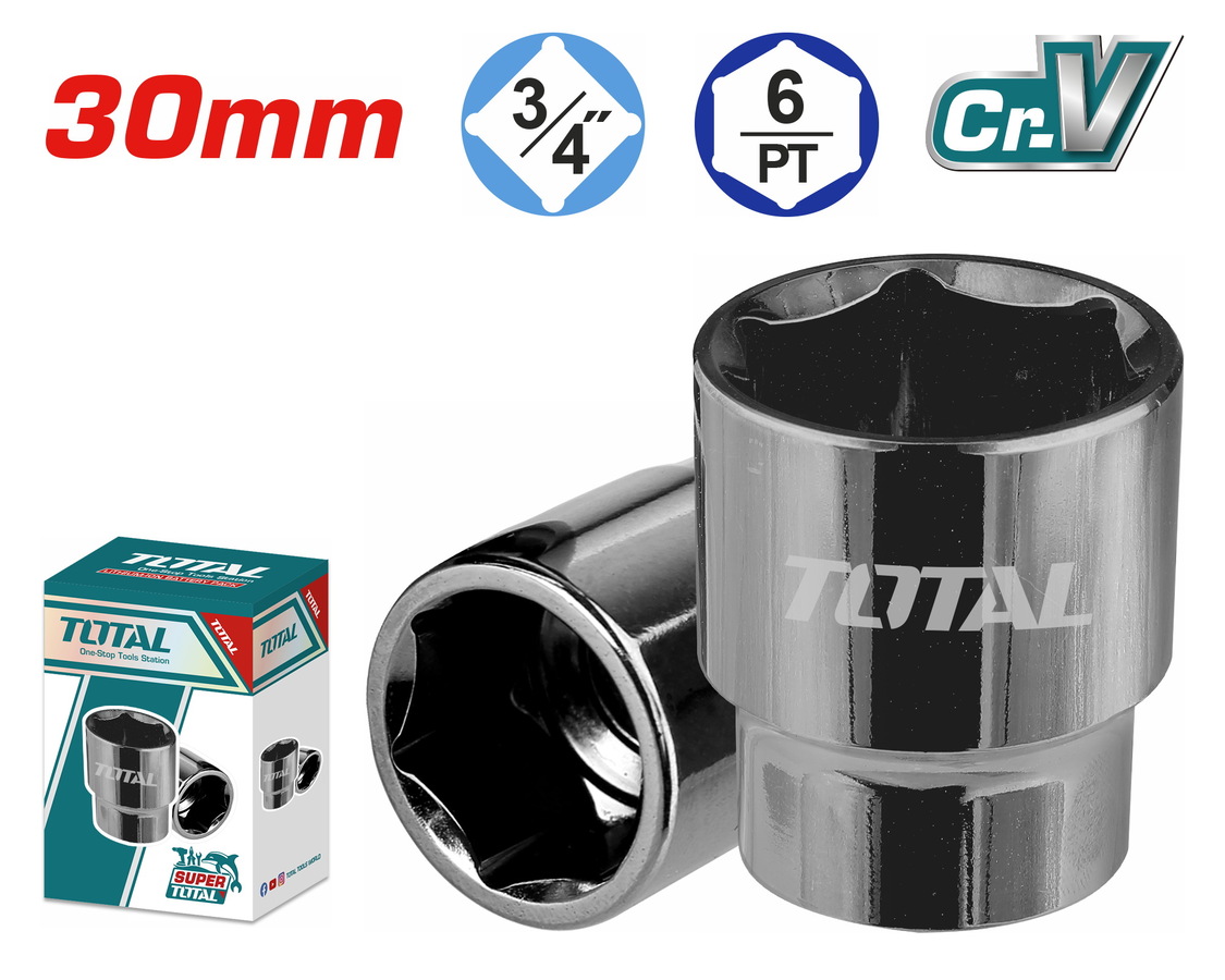THHAST34301 TOTAL ΕΠΑΓΓ. ΚΑΡΥΔΑΚΙ ΕΞΑΓΩΝΟ 3/4" - 30mm (THHAST34301) - Image 1
