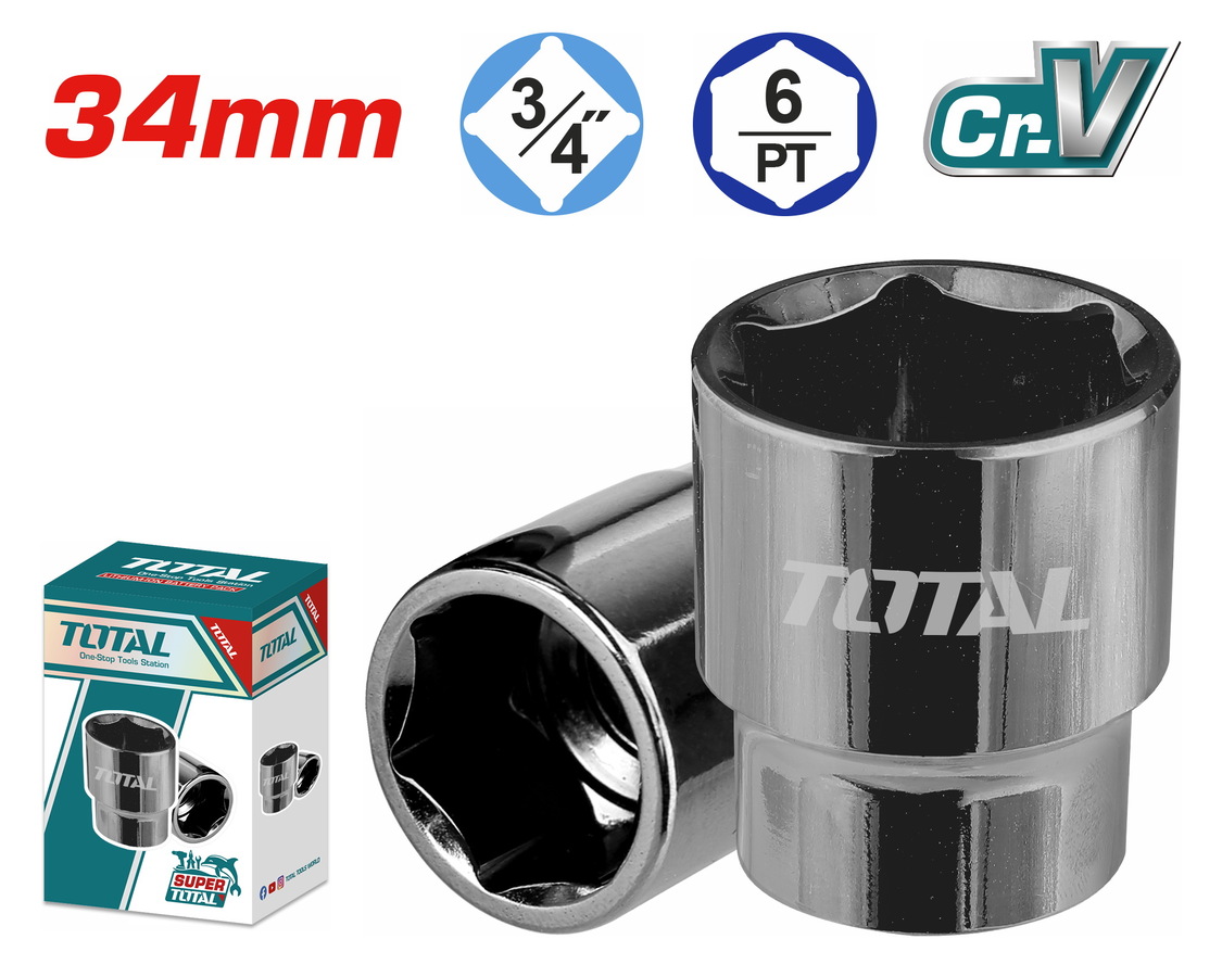 THHAST34341 TOTAL ΕΠΑΓΓ. ΚΑΡΥΔΑΚΙ ΕΞΑΓΩΝΟ 3/4" - 34mm (THHAST34341) - Image 1