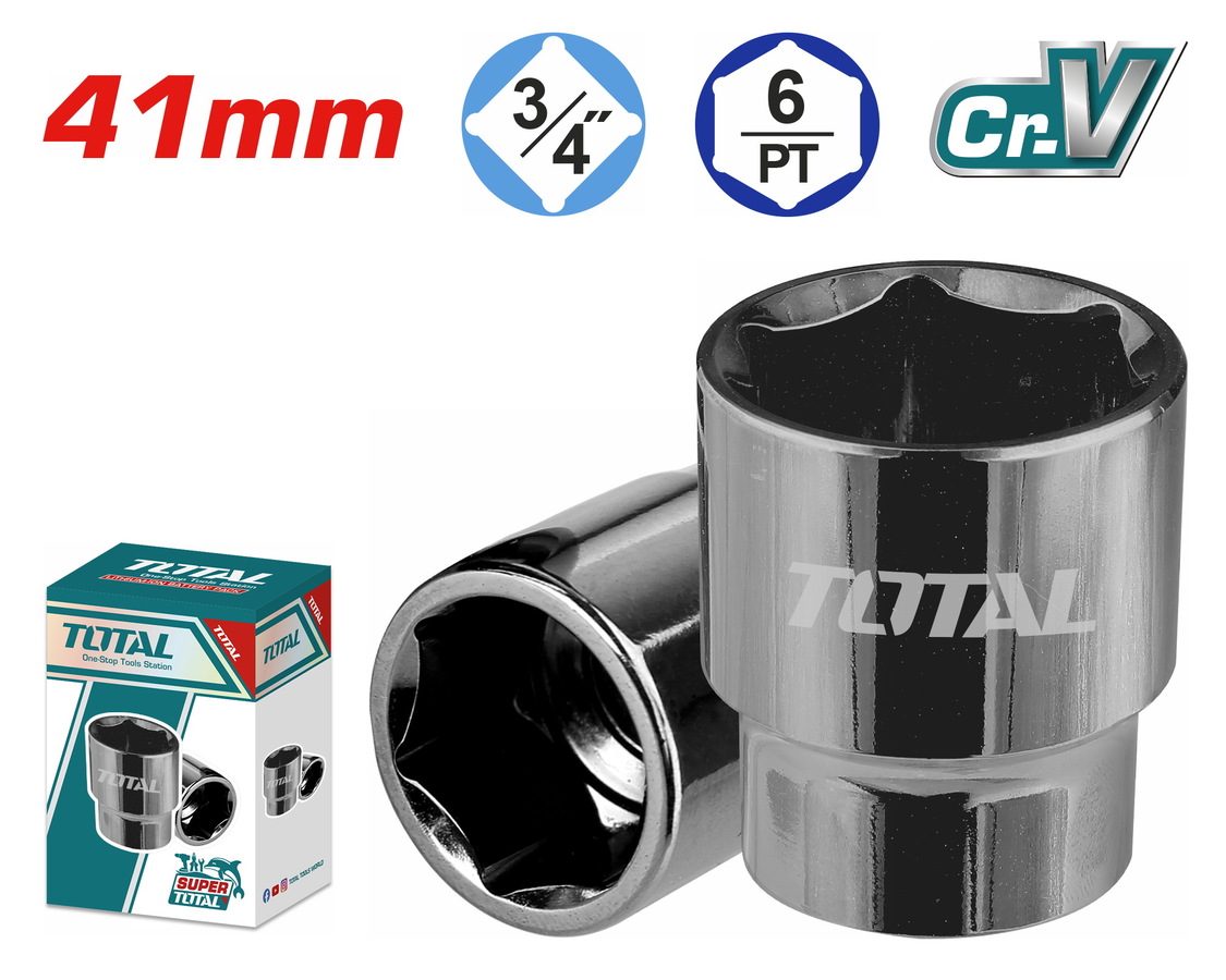 THHAST34411 TOTAL ΕΠΑΓΓ. ΚΑΡΥΔΑΚΙ ΕΞΑΓΩΝΟ 3/4" - 41mm (THHAST34411) - Image 1