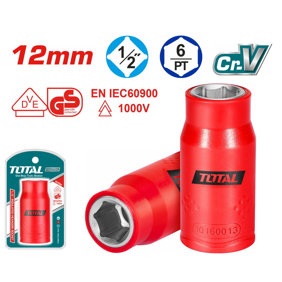 THIHAST12121 TOTAL ΚΑΡΥΔΑΚΙ ΕΞΑΓΩΝΟ 1/2" 12mm 1000V VDE (THIHAST12121) - Image 1