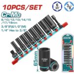 TOTAL ΕΠΑΓΓ. ΣΕΤ ΚΑΡΥΔΑΚΙΑ ΑΕΡΟΣ ΜΑΥΡΑ ΜΑΚΡΙΑ ΕΞΑΓΩΝΑ 3/8" 10 ΤΕΜ (THKISD38106L)