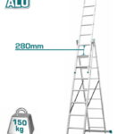 TOTAL ΣΚΑΛΑ ΑΛΟΥΜΙΝΙΟΥ ΕΠΑΓΓΕΛΜΑΤΙΚΗ 3Χ9 ΣΚΑΛΟΠΑΤΙΑ (THLAD03391)