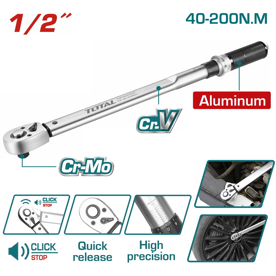 THPTW200N2 TOTAL ΕΠΑΓΓΕΛΜΑΤΙΚΟ ΔΥΝΑΜΟΚΛΕΙΔΟ 1/2" (THPTW200N2) - Image 1