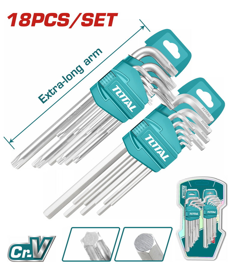 THT106KT0181 TOTAL ΣΕΤ ΑΛΛΕΝ + TORX 18ΤΕΜ (THT106KT0181) - Image 1