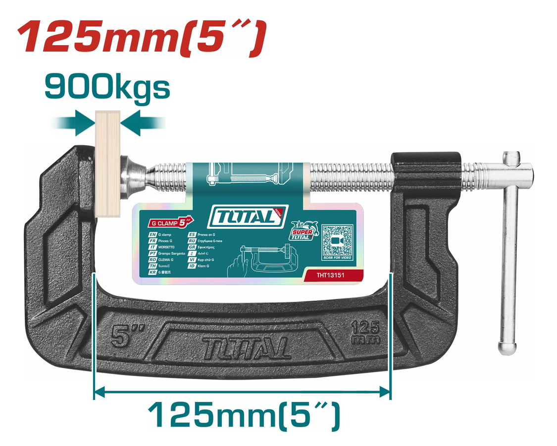 THT13151 TOTAL ΕΠΑΓΓ. ΣΦΙΓΚΤΗΡΑΣ ΜΑΡΑΓΚΩΝ ΤΥΠΟΥ G 5" (THT13151) - Image 1