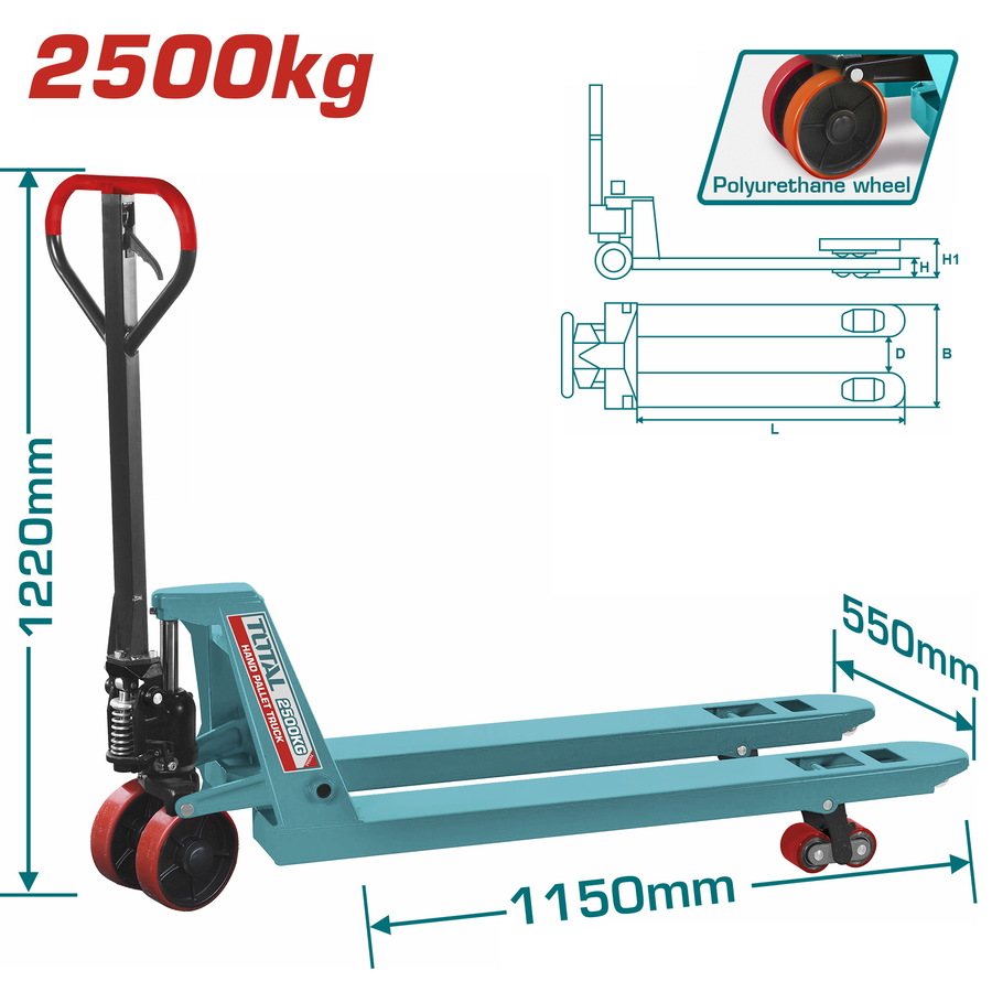 THT301251 TOTAL ΠΑΛΕΤΟΦΟΡΟ 2.500Kg (THT301251) - Image 1