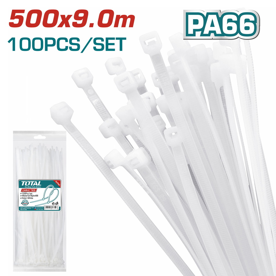 THTCT5001 TOTAL ΔΕΣΤΡΑΚΙΑ ΛΕΥΚΑ 500 Χ 9mm 100ΤΕΜ (THTCT5001) - Image 1