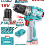 TOTAL ΕΠΑΓΓ. ΔΡΑΠ/ΒΙΔΟ ΚΡΟΥΣΤΙΚΟ ΜΠΑΤ. Li-ion 16V / 2Ah / 60Nm / 2 ΜΠΑΤ (TIDLI16682)