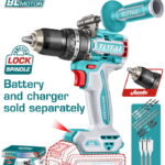 TOTAL ΕΠΑΓΓ. ΔΡΑΠ/ΒΙΔΟ ΚΡΟΥΣΤΙΚΟ ΜΠΑΤ. Li-ion 20V/96Nm ΧΩΡΙΣ ΜΠΑΤ & ΦΟΡΤΙΣΤΗ BL Motor