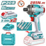 TOTAL ΕΠΑΓΓ. ΠΑΛΜΙΚΟ ΚΑΤΣΑΒΙΔΙ ΜΠΑΤ. Li-ion 20V / 2Ah / 285Nm / 2 ΜΠΑΤΑΡΙΕΣ (TIRLI2028E)