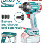 TOTAL ΕΠΑΓΓ. ΜΠΟΥΛΟΝΟΚΛΕΙΔΟ ΜΠΑΤ. Li-ion 20V / 500Nm ΧΩΡΙΣ ΜΠΑΤΑΡΙΑ & ΦΟΡΤΙΣΤΗ (TIWLI20501)