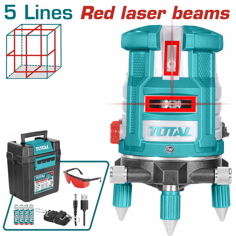 TLL306505 TOTAL ΕΠΑΓΓ. ΑΛΦΑΔΙ LASER ΑΥΤΟ-ΟΡΙΖΟΝΤΙΟΥΜΕΝΟ 0-30m ΚΟΚΚΙΝΕΣ ΑΚΤΙΝΕΣ (TLL306505) - Image 1