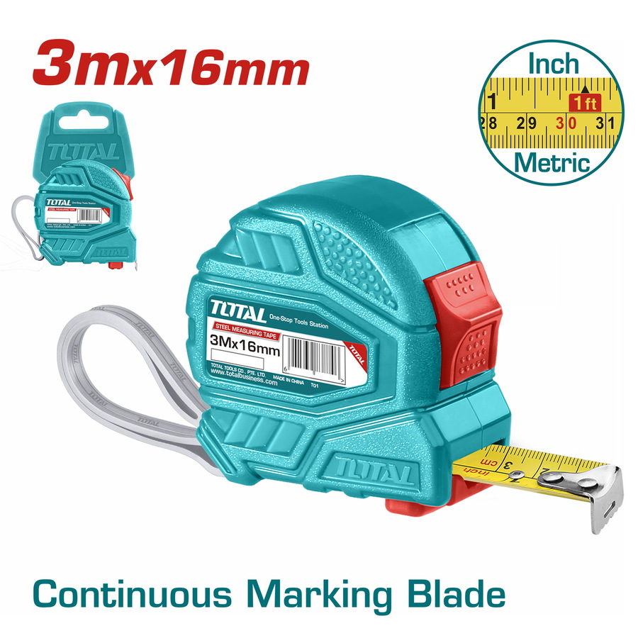 TMT126331 TOTAL ΜΕΤΡΟΤΑΙΝΙΑ 3m X 16mm (TMT126331) - Image 1