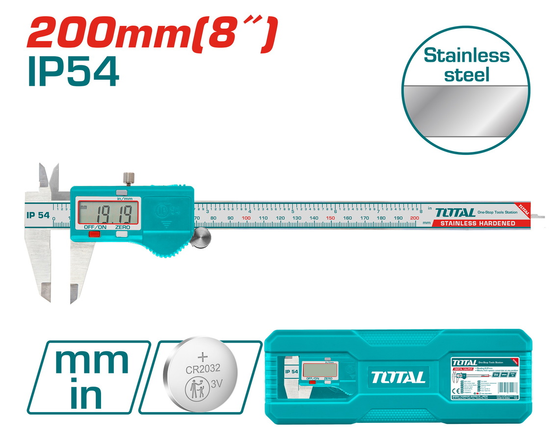 TMT322006 TOTAL ΠΑΧΥΜΕΤΡΟ ΙΝΟΧ ΨΗΦΙΑΚΟ 200mm (TMT322006) - Image 1