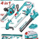 TOTAL ΕΠΑΓΓ. ΣΕΤ ΑΛΥΣΟΠΡΙΟΝΟ + ΘΑΜΝΟΚΟΠΤΙΚΟ + ΦΥΣΗΤΗΡΑΣ+ΜΠΟΡ/ΨΑΛΙΔΟ ΜΠΑΤ. Li-ion 20V (TOSLI250496E)