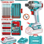 TOTAL ΕΠΑΓΓ. ΣΕΤ ΠΑΛΜΙΚΟ ΚΑΤΣΑΒΙΔΙ ΜΠΑΤ. Li-ion 20V / 2Ah / 285Nm / 2 ΜΠΑΤΑΡΙΕΣ (TOSLI250784E)