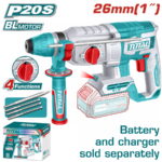 TOTAL ΕΠΑΓΓ. ΠΝΕΥΜΑΤΙΚΟ ΠΙΣΤΟΛΕΤΟ ΜΠΑΤ. Li-ion 20V / 26mm ΧΩΡΙΣ ΜΠΑΤΑΡΙΑ & ΦΟΡΤΙΣΤΗ (TRHLI20268)