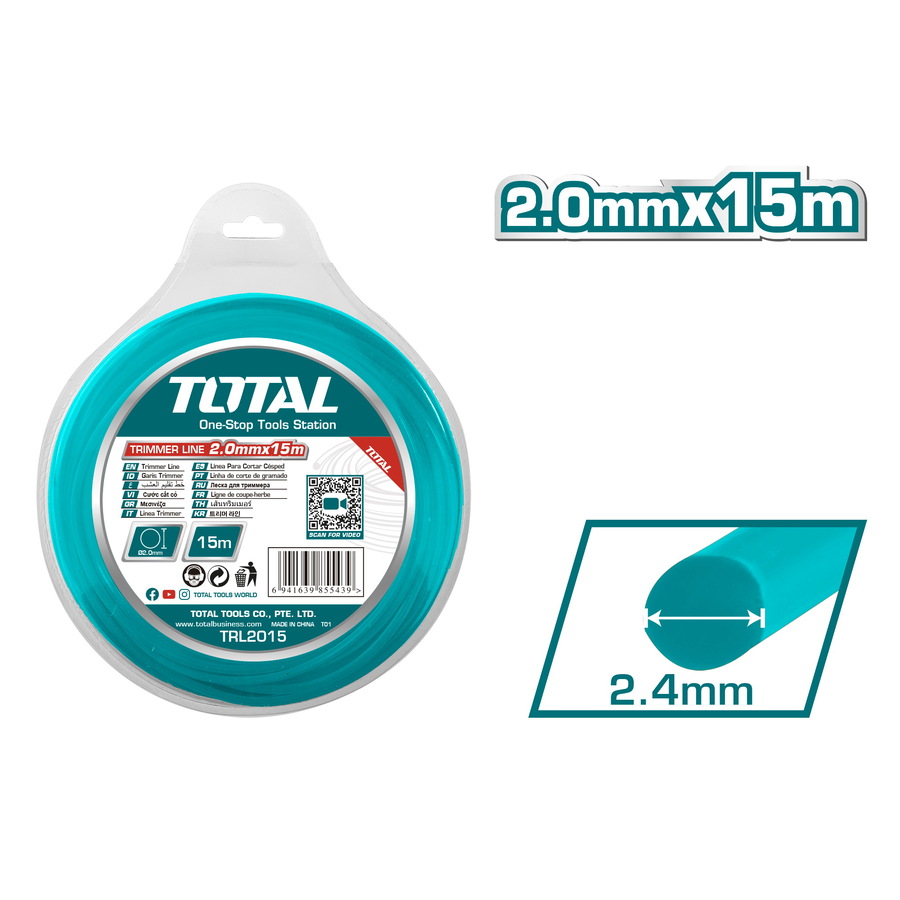 TRL2015 TOTAL ΜΕΣΙΝΕΖΑ ΣΤΡΟΓΓΥΛΗ 2mm - 15m (TRL2015) - Image 1