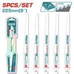 TOTAL ΛΑΜΑ ΣΠΑΘΟΣΕΓΑΣ ΓΙΑ ΞΥΛΟ ΜΕ ΚΑΡΦΙΑ 225mm 5ΤΕΜ (TRSB1111DF)